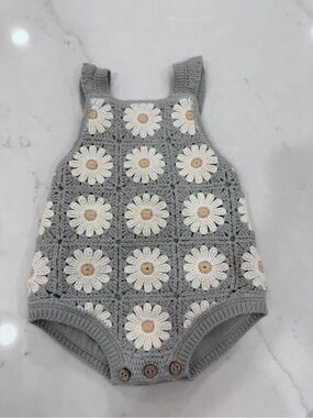 Rylee + Cru Crochet Daisy Romper